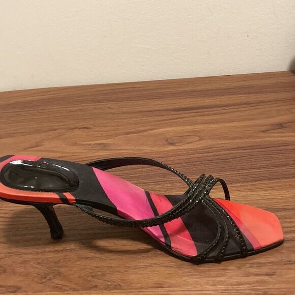 Versace Black Beaded Slide Sandal. - Picture 2 of 7